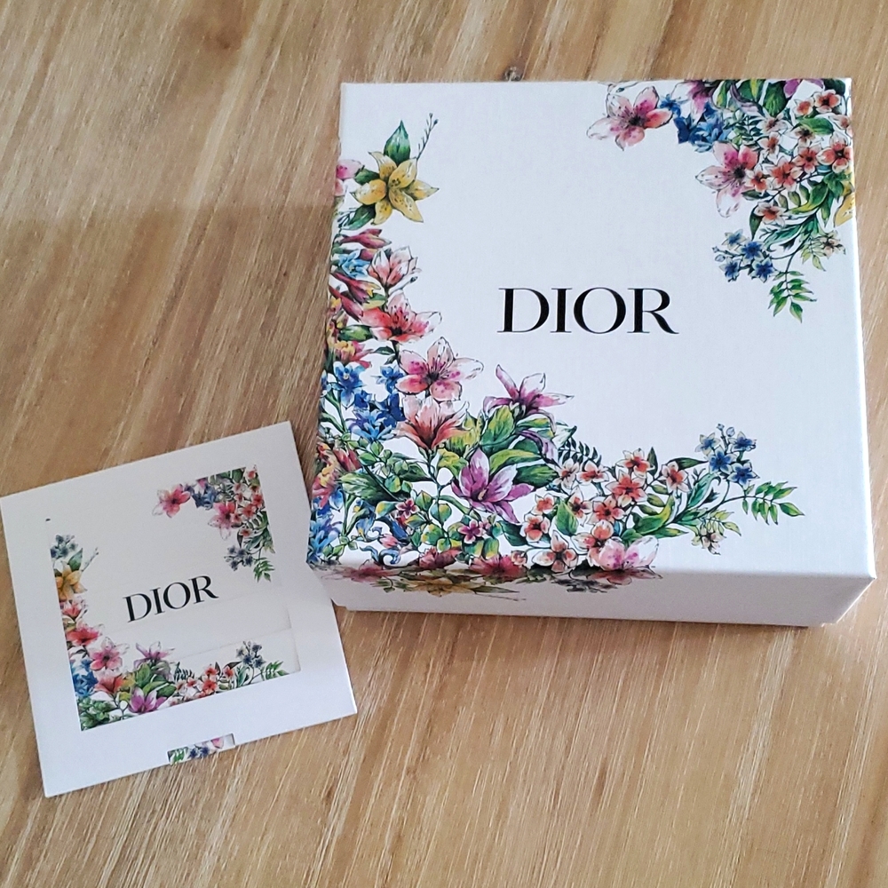 Brand New never used Dior card & Dior Box Floral gift box 8x8
